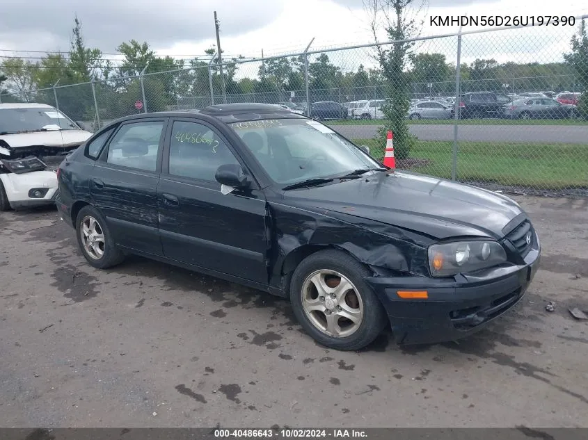 2006 Hyundai Elantra Gls/Gt VIN: KMHDN56D26U197390 Lot: 40486643