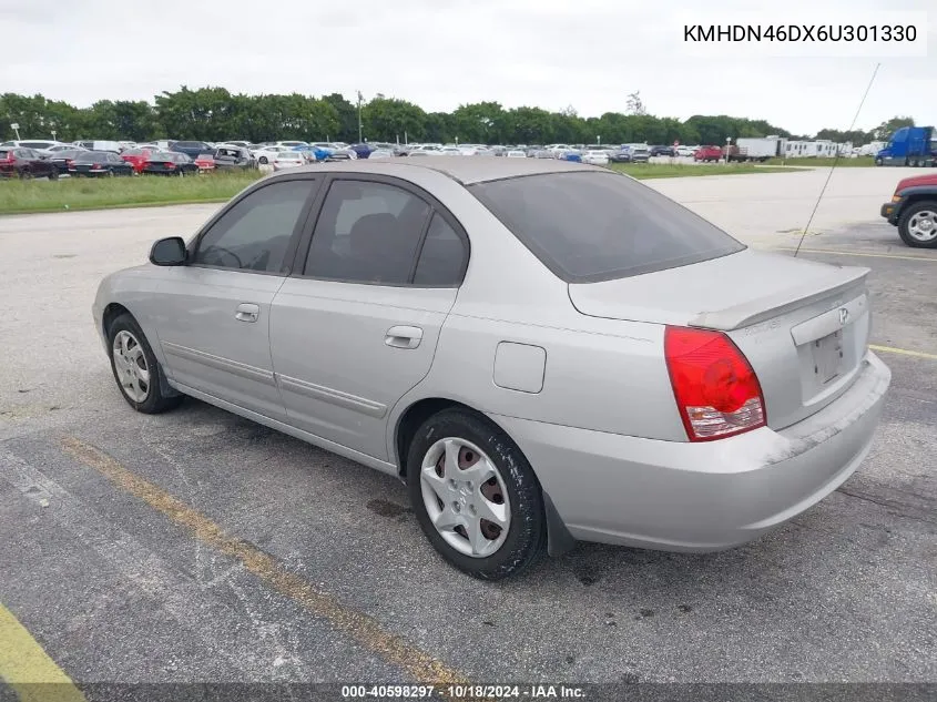 2006 Hyundai Elantra Gls/Limited VIN: KMHDN46DX6U301330 Lot: 40598297