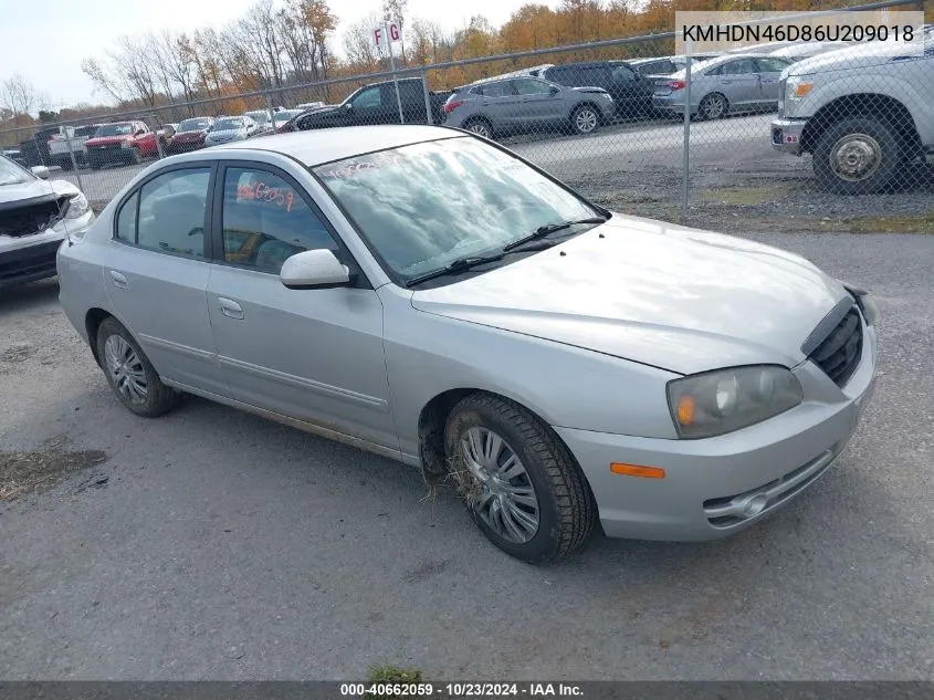 KMHDN46D86U209018 2006 Hyundai Elantra Gls/Limited