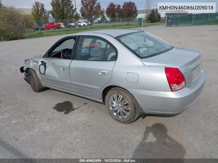 KMHDN46D86U209018 2006 Hyundai Elantra Gls/Limited