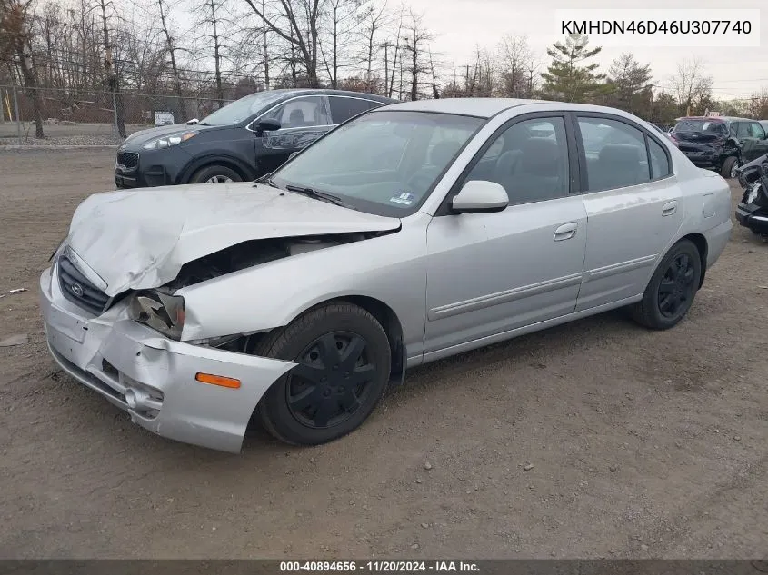 2006 Hyundai Elantra Gls/Limited VIN: KMHDN46D46U307740 Lot: 40894656