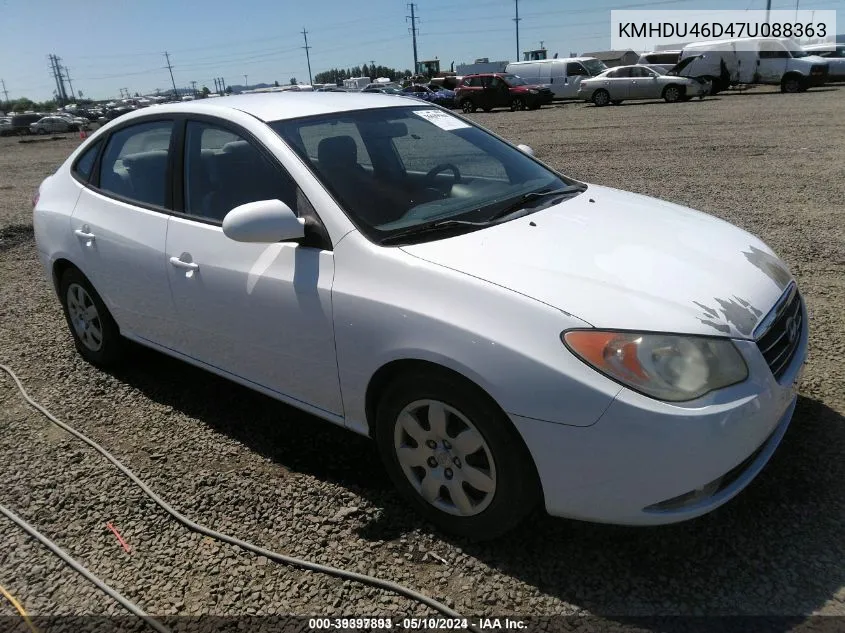 KMHDU46D47U088363 2007 Hyundai Elantra Gls/Limited/Se