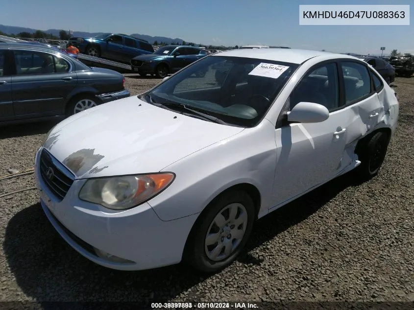 KMHDU46D47U088363 2007 Hyundai Elantra Gls/Limited/Se