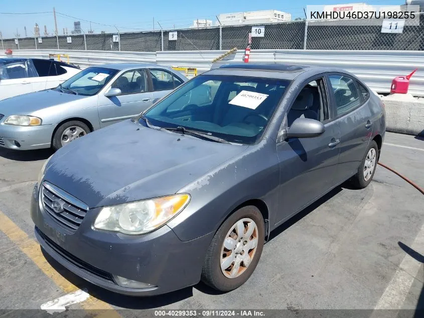 2007 Hyundai Elantra Gls/Limited/Se VIN: KMHDU46D37U198255 Lot: 40299353