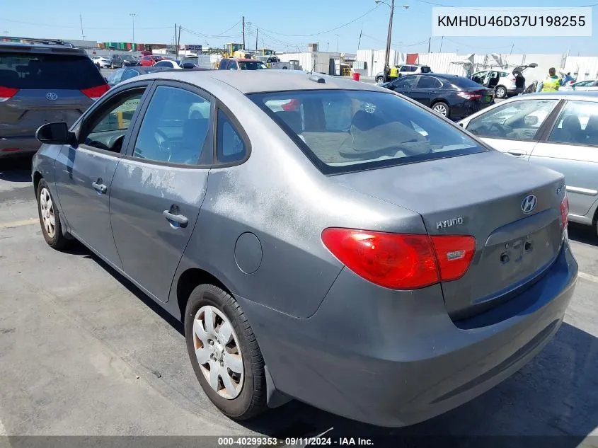 2007 Hyundai Elantra Gls/Limited/Se VIN: KMHDU46D37U198255 Lot: 40299353