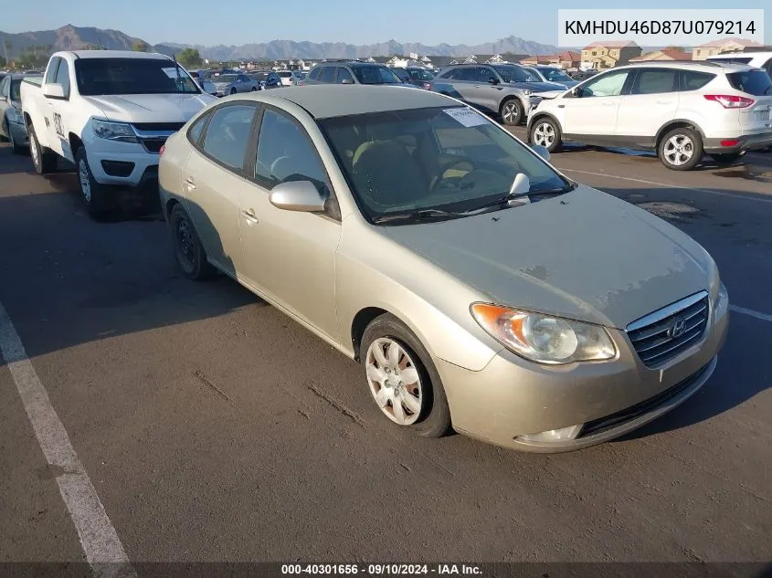 2007 Hyundai Elantra Gls/Limited/Se VIN: KMHDU46D87U079214 Lot: 40301656