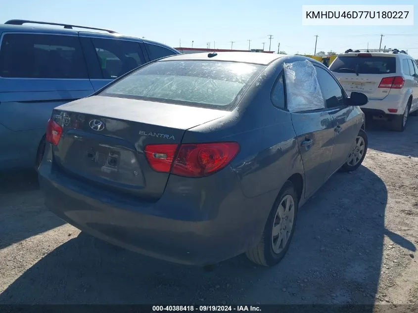 KMHDU46D77U180227 2007 Hyundai Elantra Gls/Limited/Se