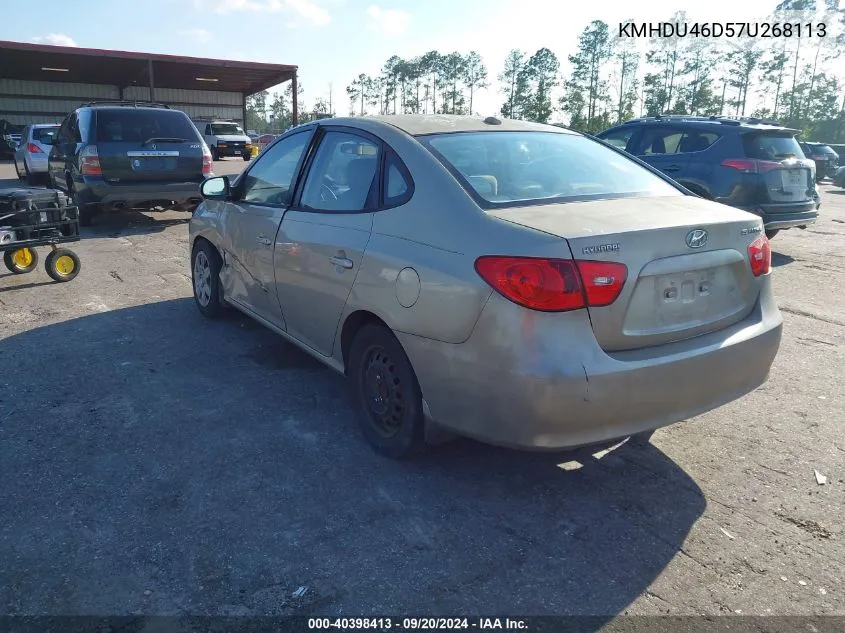 KMHDU46D57U268113 2007 Hyundai Elantra Gls/Limited/Se