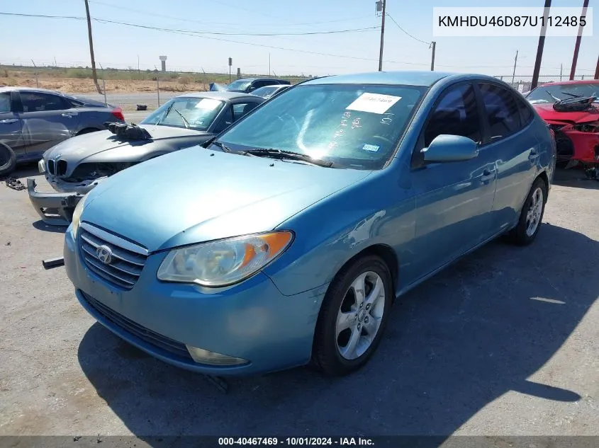 2007 Hyundai Elantra Gls/Se/Limited VIN: KMHDU46D87U112485 Lot: 40467469