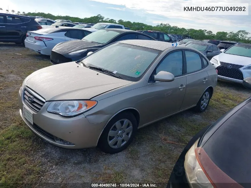 2007 Hyundai Elantra Gls/Limited/Se VIN: KMHDU46D77U049282 Lot: 40490745