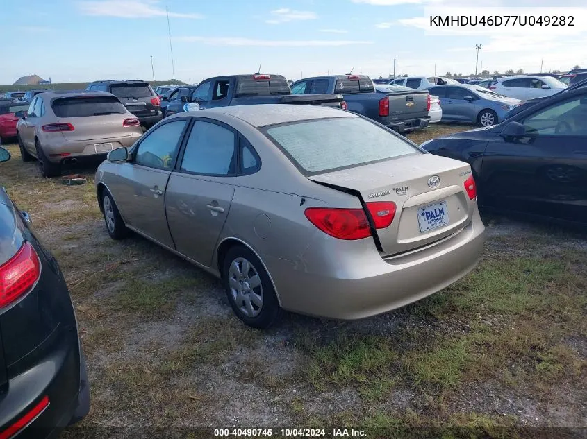 2007 Hyundai Elantra Gls/Limited/Se VIN: KMHDU46D77U049282 Lot: 40490745