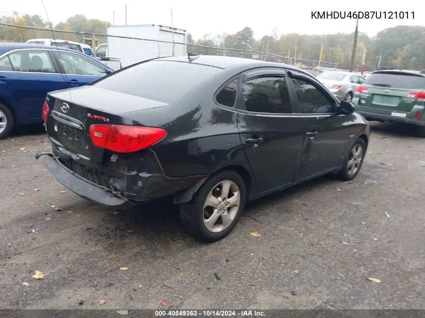 2007 Hyundai Elantra Gls/Limited/Se VIN: KMHDU46D87U121011 Lot: 40549363