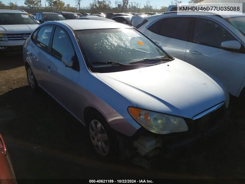 2007 Hyundai Elantra Gls/Limited/Se VIN: KMHDU46D77U035088 Lot: 40621189