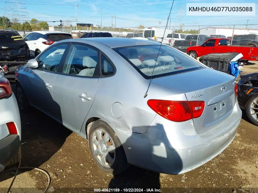 KMHDU46D77U035088 2007 Hyundai Elantra Gls/Limited/Se