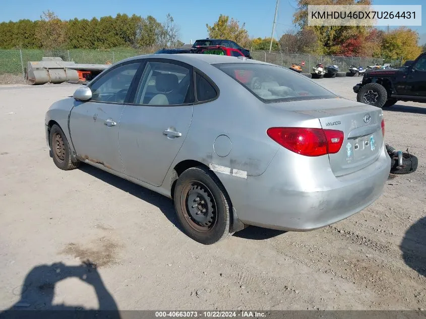 2007 Hyundai Elantra Gls/Limited/Se VIN: KMHDU46DX7U264431 Lot: 40663073