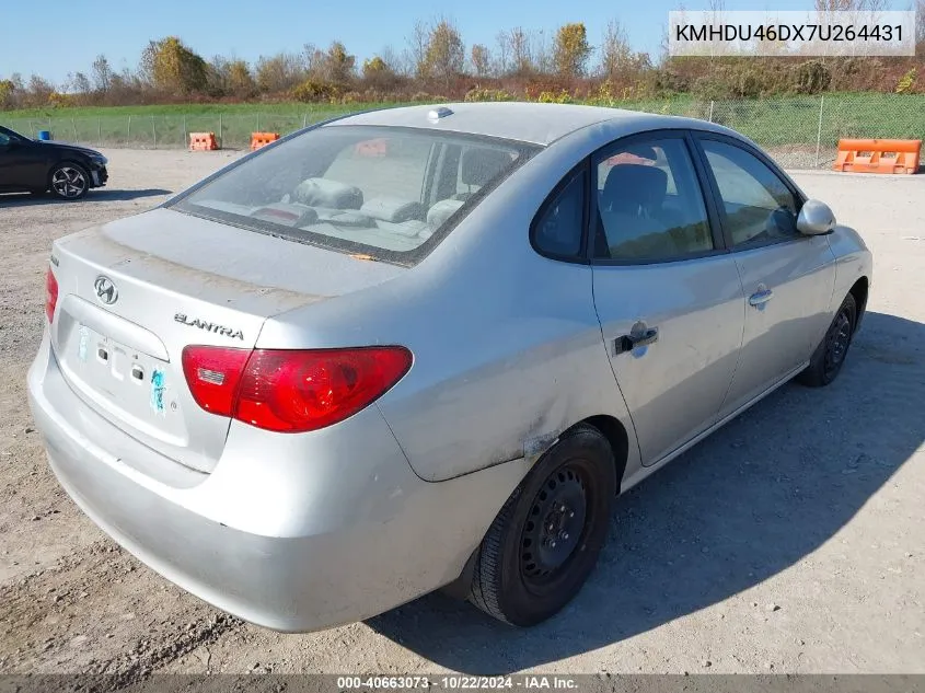 2007 Hyundai Elantra Gls/Limited/Se VIN: KMHDU46DX7U264431 Lot: 40663073