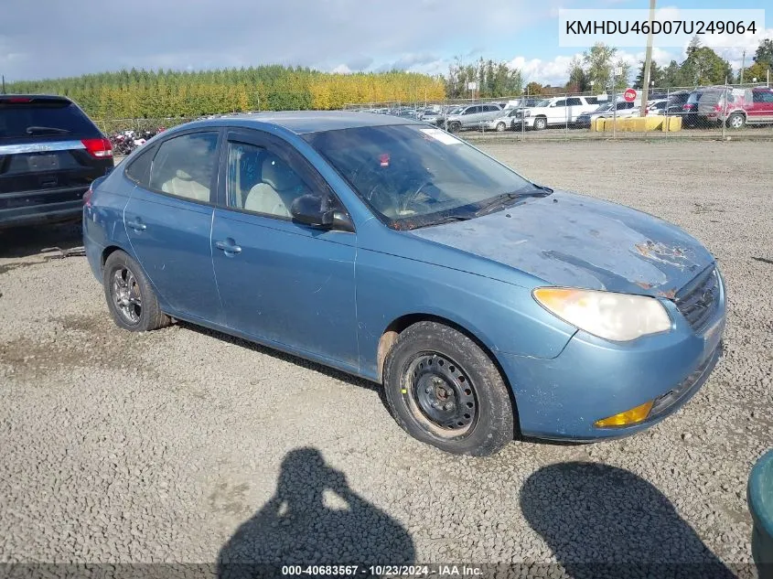 2007 Hyundai Elantra Gls/Limited/Se VIN: KMHDU46D07U249064 Lot: 40683567