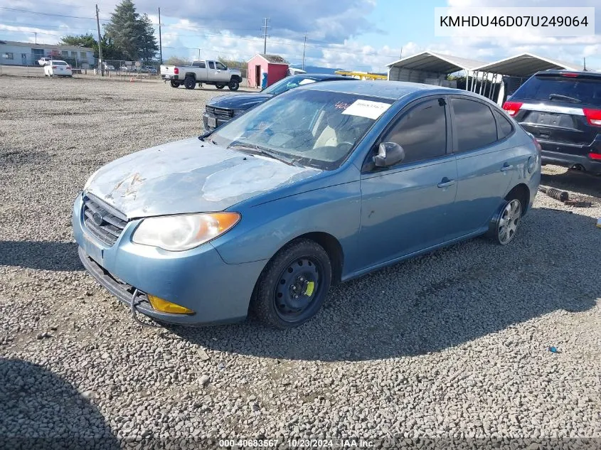 2007 Hyundai Elantra Gls/Limited/Se VIN: KMHDU46D07U249064 Lot: 40683567