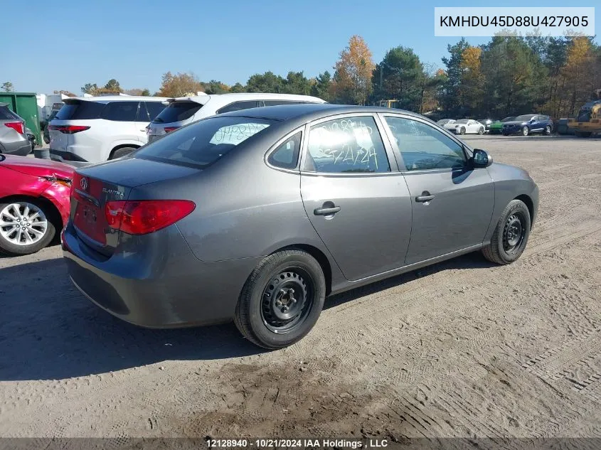 KMHDU45D88U427905 2008 Hyundai Elantra