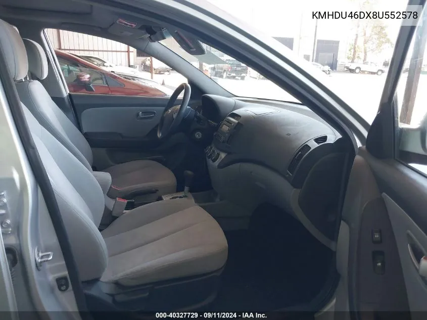 KMHDU46DX8U552578 2008 Hyundai Elantra Gls/Se