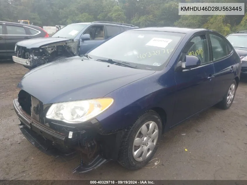 2008 Hyundai Elantra Gls/Se VIN: KMHDU46D28U563445 Lot: 40329718