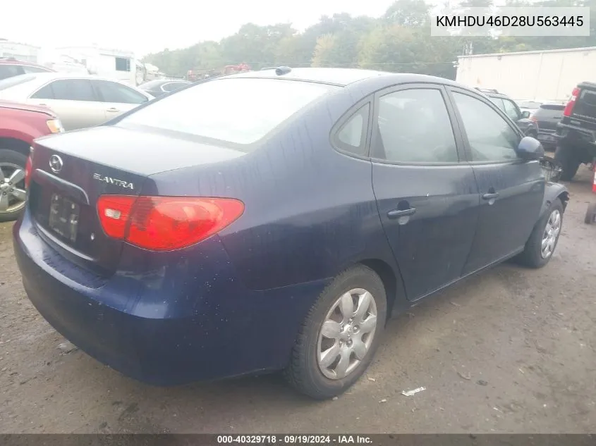 KMHDU46D28U563445 2008 Hyundai Elantra Gls/Se