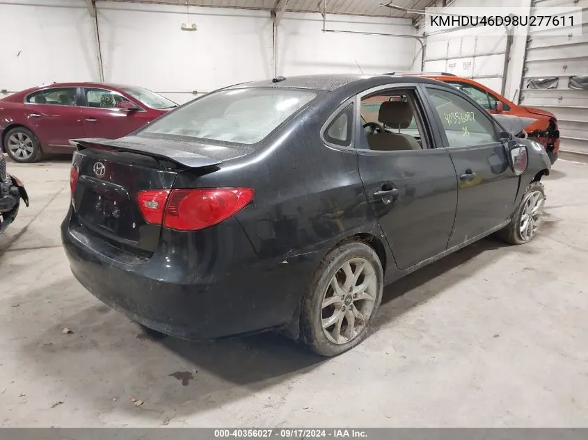 KMHDU46D98U277611 2008 Hyundai Elantra Gls/Se