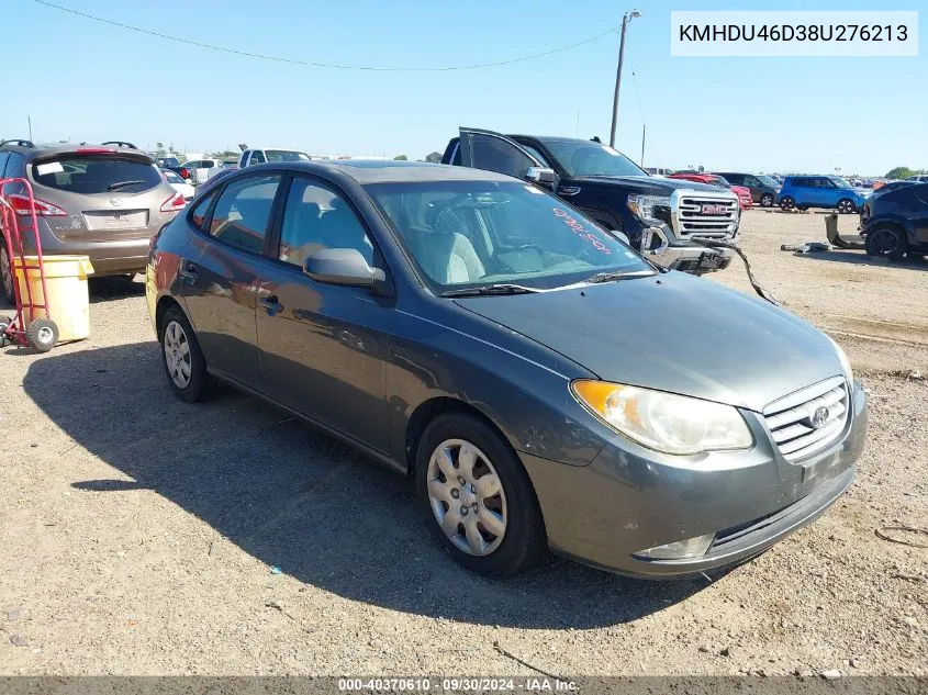 KMHDU46D38U276213 2008 Hyundai Elantra Gls/Se