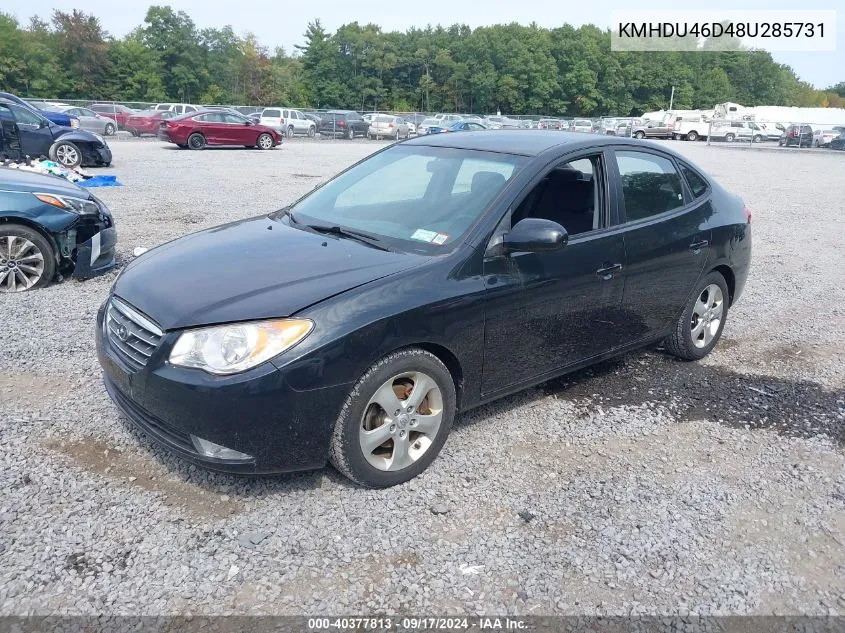 KMHDU46D48U285731 2008 Hyundai Elantra Gls/Se