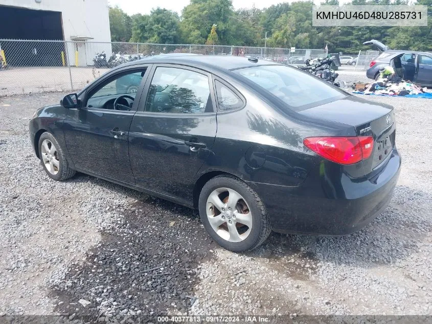 2008 Hyundai Elantra Gls/Se VIN: KMHDU46D48U285731 Lot: 40377813