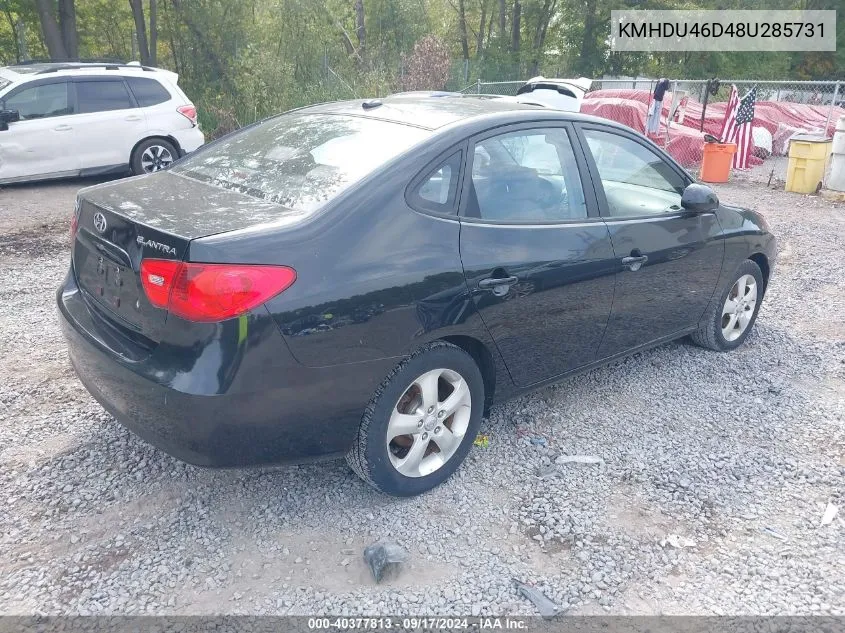 2008 Hyundai Elantra Gls/Se VIN: KMHDU46D48U285731 Lot: 40377813