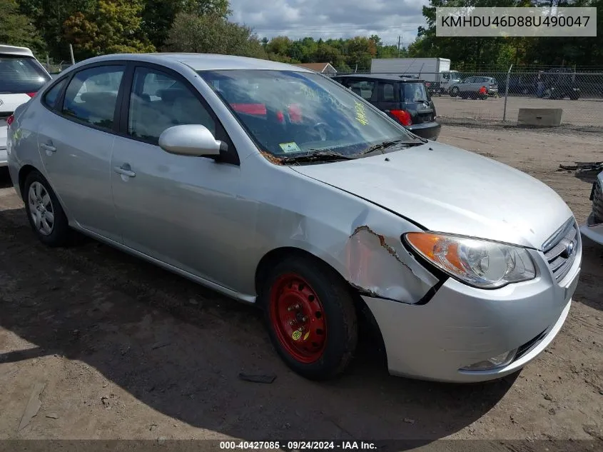 KMHDU46D88U490047 2008 Hyundai Elantra Gls/Se