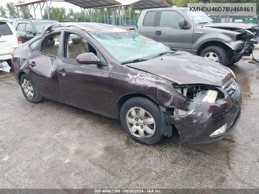 KMHDU46D78U468461 2008 Hyundai Elantra Gls/Se