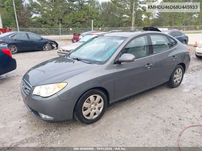 KMHDU46D68U445933 2008 Hyundai Elantra Gls/Se