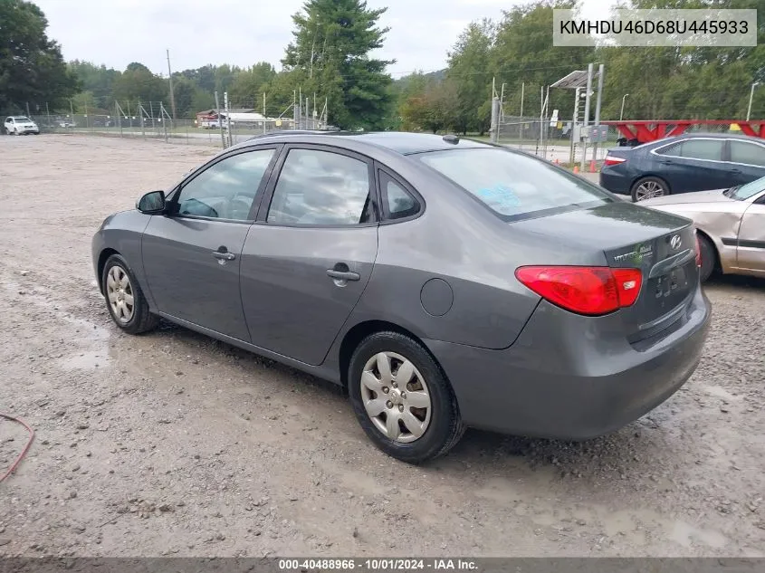 KMHDU46D68U445933 2008 Hyundai Elantra Gls/Se