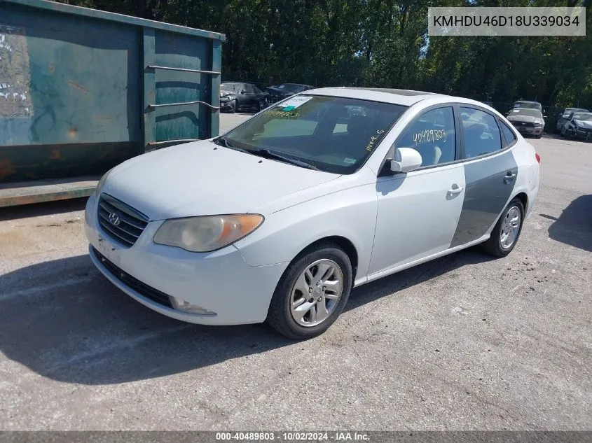 KMHDU46D18U339034 2008 Hyundai Elantra Gls/Se