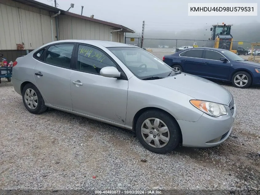 KMHDU46D98U579531 2008 Hyundai Elantra Gls/Se