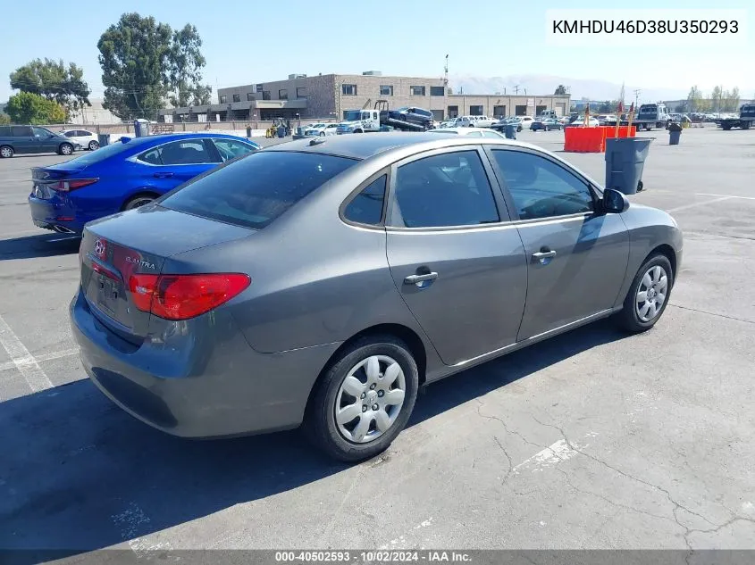 KMHDU46D38U350293 2008 Hyundai Elantra Gls/Se