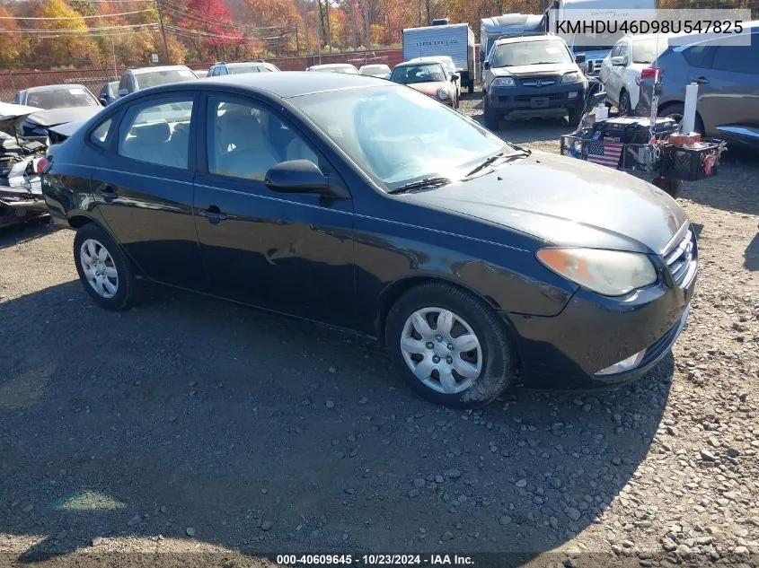 2008 Hyundai Elantra Gls/Se VIN: KMHDU46D98U547825 Lot: 40609645