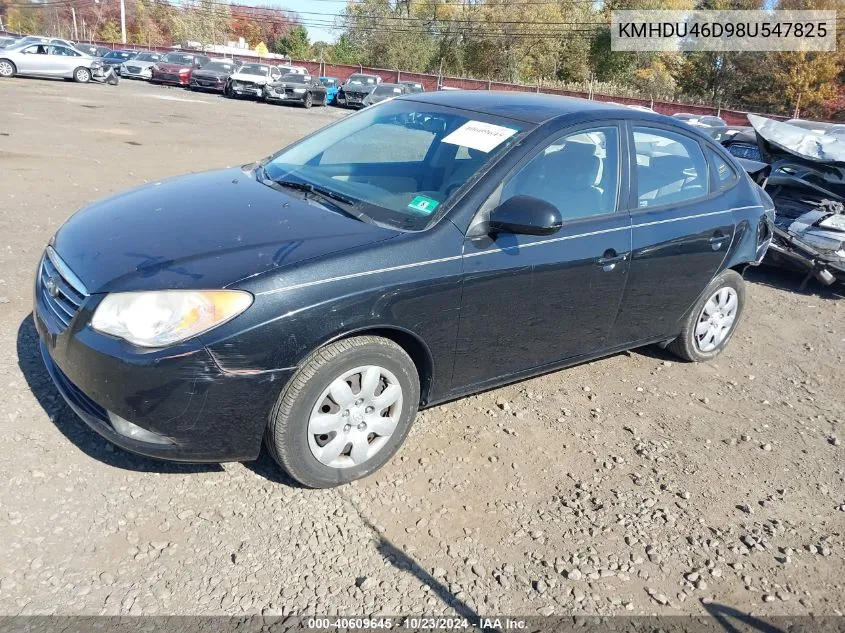 2008 Hyundai Elantra Gls/Se VIN: KMHDU46D98U547825 Lot: 40609645