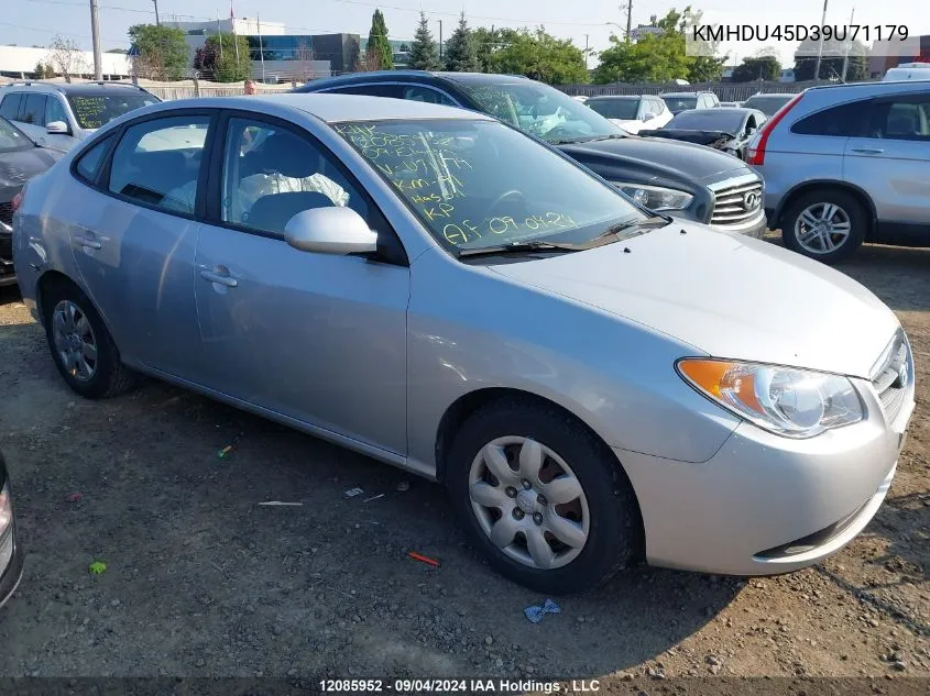 2009 Hyundai Elantra Gls/Se VIN: KMHDU45D39U71179 Lot: 12085952