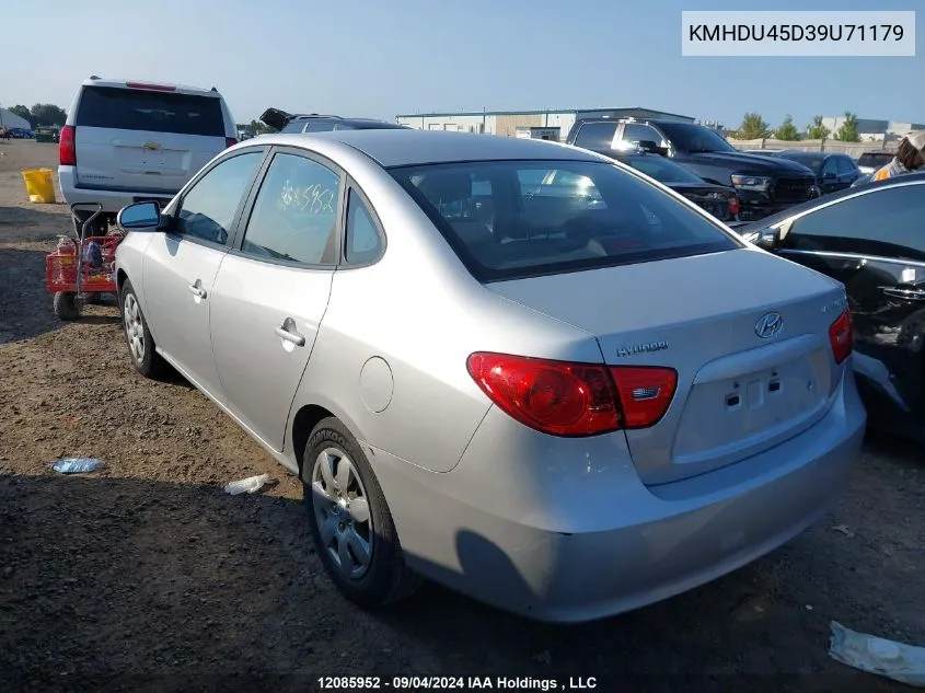 KMHDU45D39U71179 2009 Hyundai Elantra Gls/Se