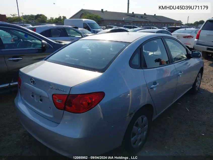 2009 Hyundai Elantra Gls/Se VIN: KMHDU45D39U71179 Lot: 12085952