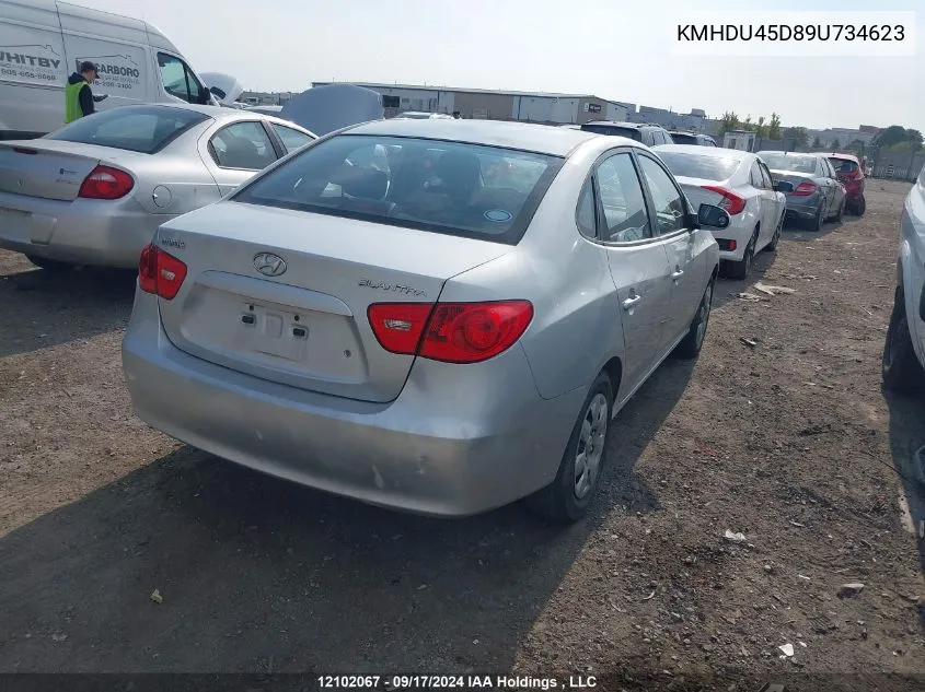 2009 Hyundai Elantra VIN: KMHDU45D89U734623 Lot: 12102067