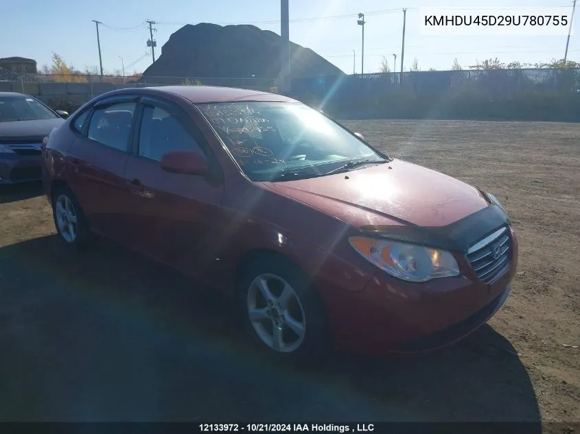 KMHDU45D29U780755 2009 Hyundai Elantra