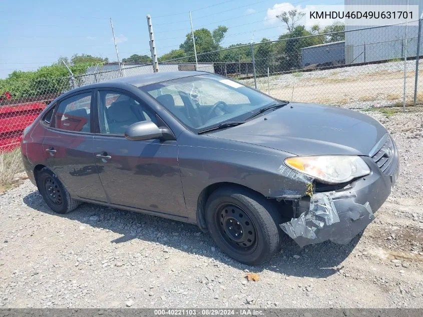 2009 Hyundai Elantra Gls VIN: KMHDU46D49U631701 Lot: 40221103