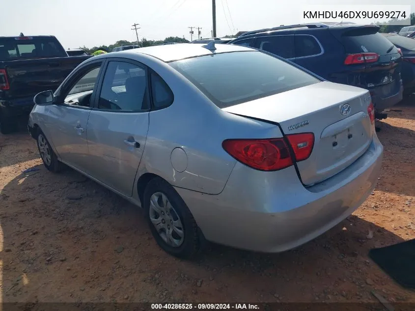 2009 Hyundai Elantra Gls VIN: KMHDU46DX9U699274 Lot: 40286525