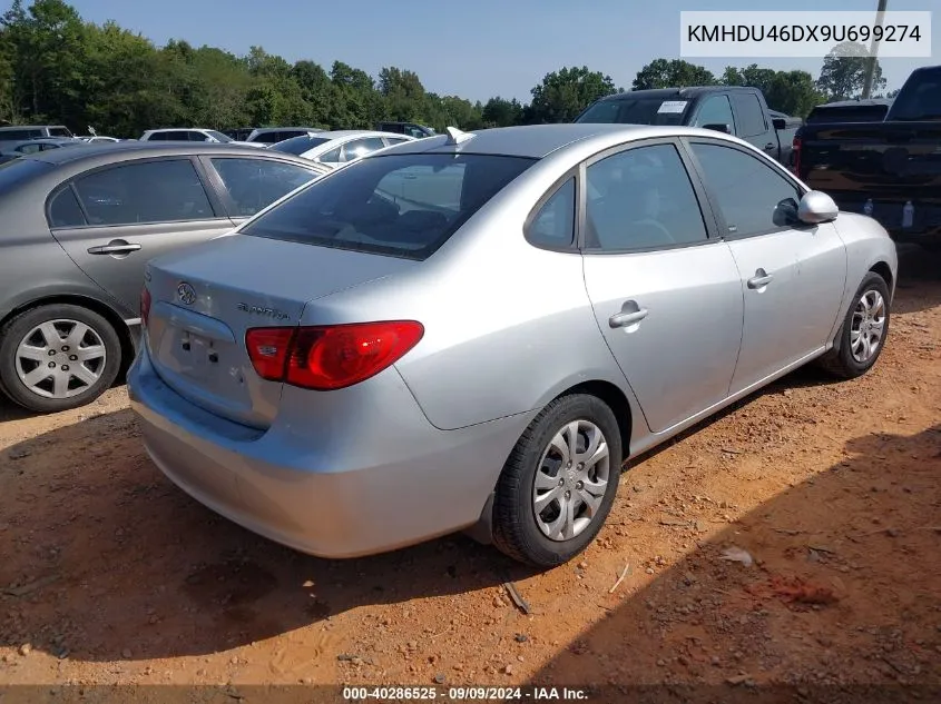 2009 Hyundai Elantra Gls VIN: KMHDU46DX9U699274 Lot: 40286525