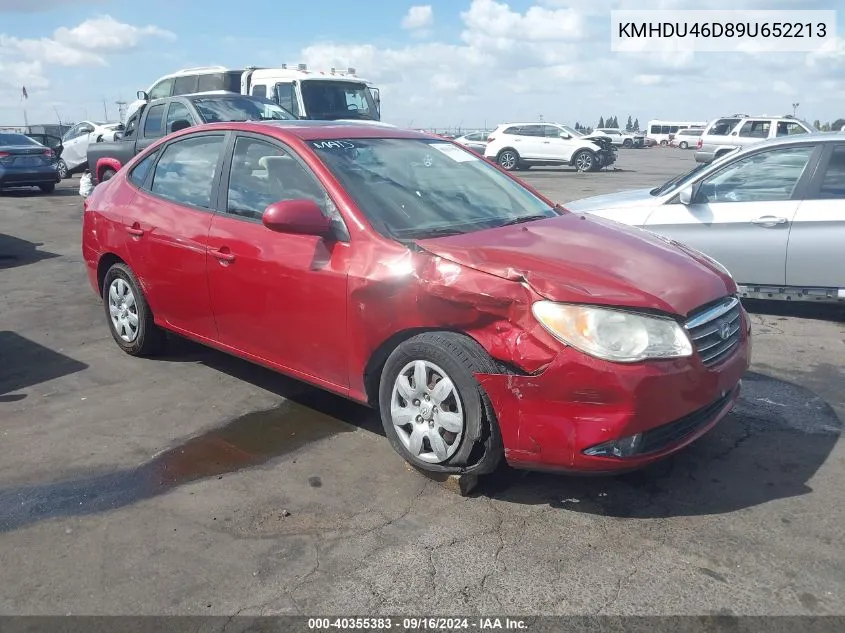 2009 Hyundai Elantra Gls VIN: KMHDU46D89U652213 Lot: 40355383