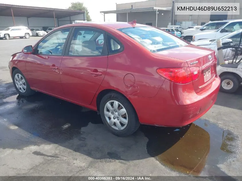 2009 Hyundai Elantra Gls VIN: KMHDU46D89U652213 Lot: 40355383